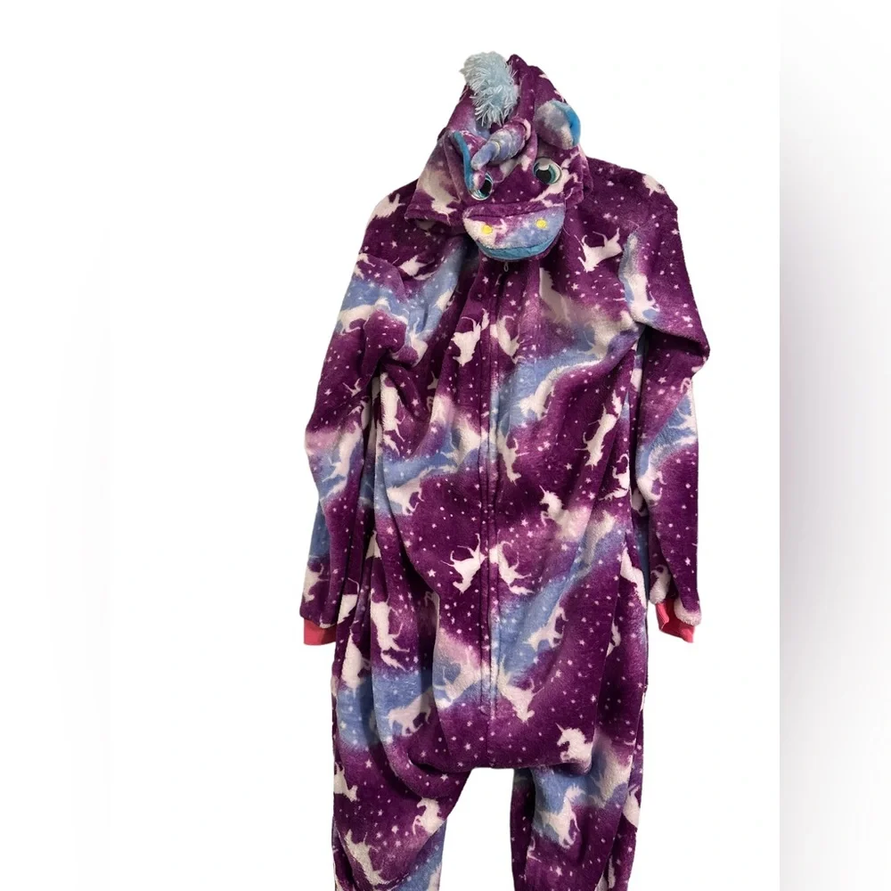 NWOT Purple Unicorn Adult Unisex Onesie Size M - Picture 3 of 6